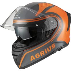 Casca moto Agrius Storm Discharge – Gri/Orange